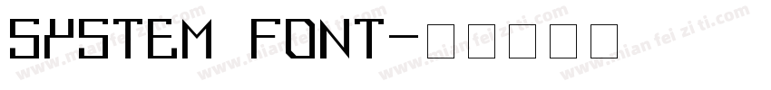system font字体转换